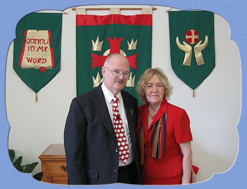 Pastor Dave and Cindi, Easter Sunday, April 24, 2011, last day as Pastor of Zion.