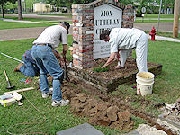 Zion Lutheran, April 25, 2009. - Click to enlarge.