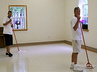Floor Waxing - July 26, 2011. - Click to enlarge.
