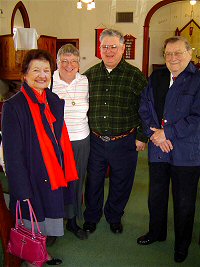 Picture of Betty and Wayne Pitcher with snowbird visitors Pat and 
Ron Rieves.