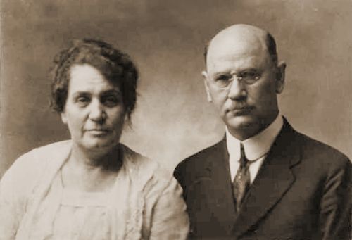 Mr. and Mrs. Hall, 1921 - Click to enlarge.