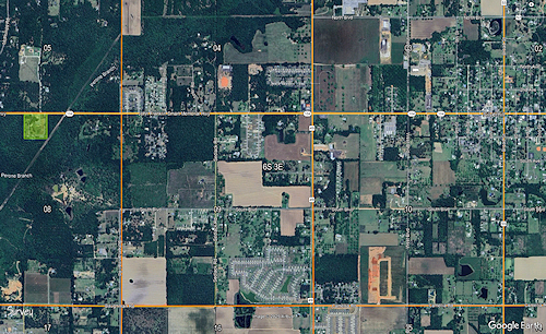 Photo of satellite view of the 20 acres.