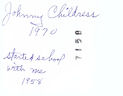 Johnny Childress ~ 1970