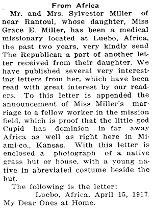 Newspaper article. - Click to Enlarge. Photo of Newspaper article.