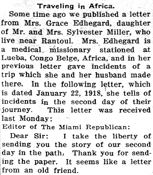Newspaper article. - Click to Enlarge. Photo of Newspaper article.