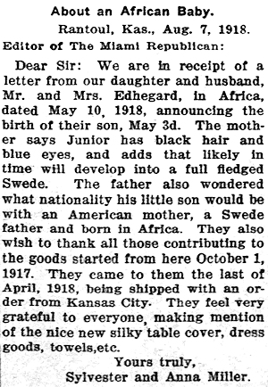 Newspaper article. - Click to Enlarge. Photo of Newspaper article.