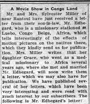 Newspaper article. - Click to Enlarge. Photo of Newspaper article.