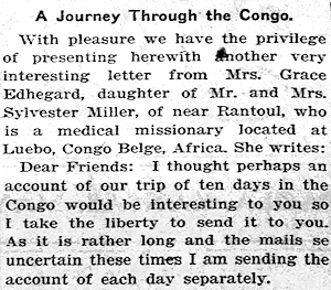 Newspaper article. - Click to Enlarge. Photo of Newspaper article.