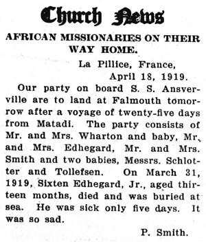 Newspaper article. - Click to Enlarge. Photo of Newspaper article.
