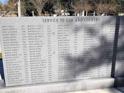 Photo of The Silverhill Veterans Memorial.