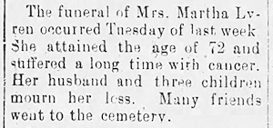 Photo of newspaper clipping.