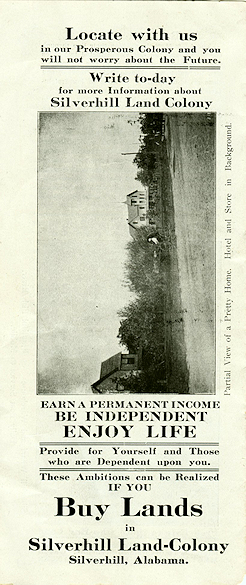 Photo of Back cover of an 8 page marketing brochure.