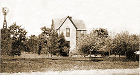 Oscar Johnson Home about 1904, looking W.