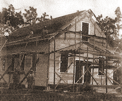 Little Bohemian Hall under construction in 1920.