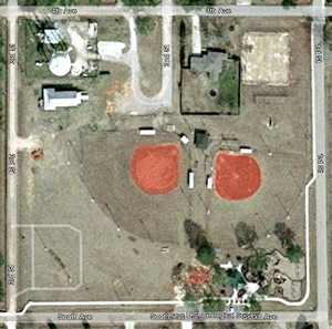 Satellite image, Little Bohemian Hall. - Click to Enlarge. Photo of Satellite image, Little Bohemian Hall.