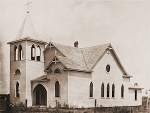 Lutheran Church about 1915, looking NW.