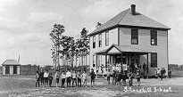 Silverhill School about 1908. - Click to Enlarge. Photo of Silverhill School House.