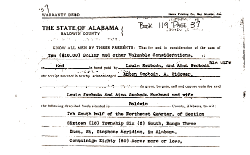 Deed abstract dated April 25, 1923. - Click to Enlarge. Photo of Deed abstract dated April 25, 1923.